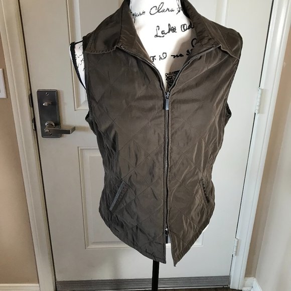 Faconnable Jackets & Blazers - Faconnable Quilted Two-Way Zipper Vest Brown ~ Size S